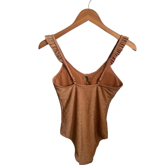 Rylee + Cru Metallic One Piece Swimsuit Women’s Size Small - Picture 6 of 6